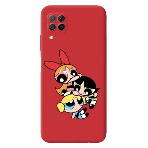 Huawei P40 Lite Powerpuff Red Colored Silicone TPU Θήκη