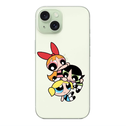 Apple iPhone 15 Powerpuff Transparent Silicone TPU Θήκη