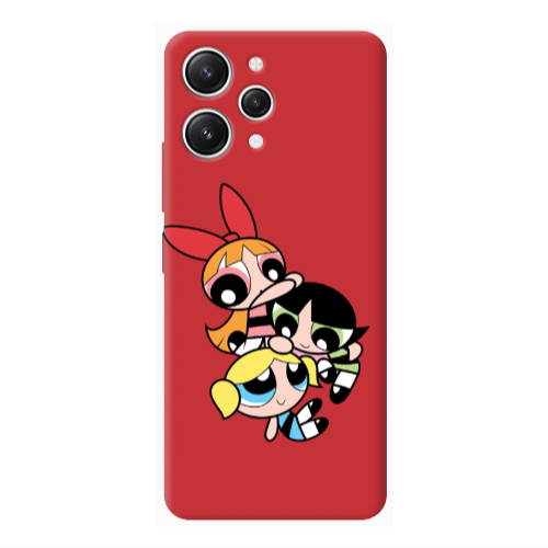 Xiaomi Redmi 12 Powerpuff Red Colored Silicone TPU Θήκη
