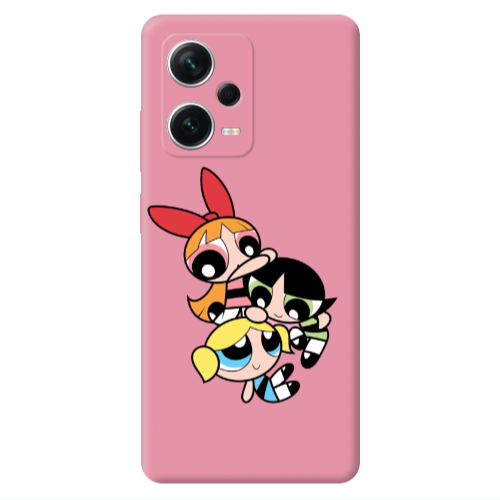 Xiaomi Poco X5 Powerpuff Pink Colored Silicone TPU Θήκη