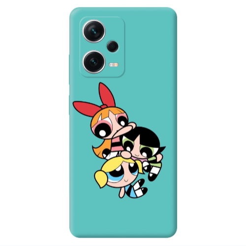 Xiaomi Poco X5 Powerpuff Turquoise Colored Silicone TPU Θήκη