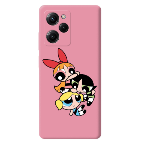 Xiaomi Poco X5 Pro Powerpuff Pink Colored Silicone TPU Θήκη