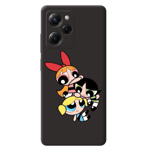Xiaomi Poco X5 Pro Powerpuff Black Colored Silicone TPU Θήκη
