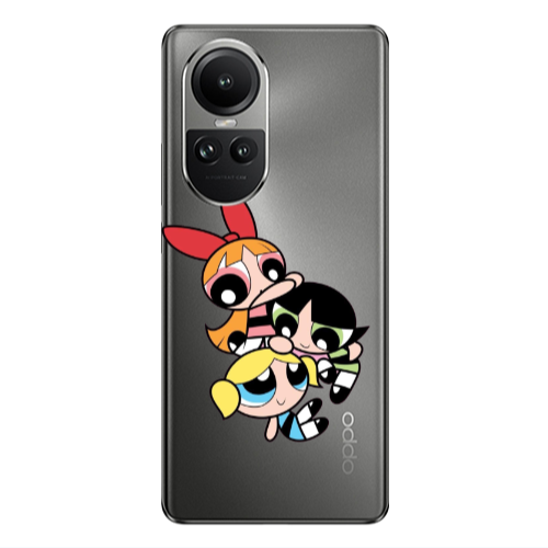 Oppo Reno10 5G Powerpuff Transparent Silicone TPU Θήκη