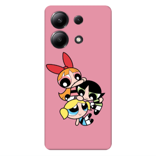 Xiaomi Redmi Note 13 4G Powerpuff Pink Colored Silicone TPU Θήκη