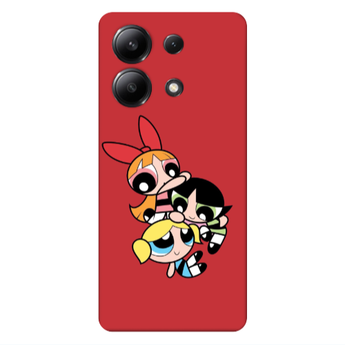 Xiaomi Redmi Note 13 4G Powerpuff Red Colored Silicone TPU Θήκη