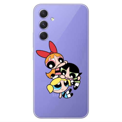 Samsung A55 Powerpuff Transparent Silicone TPU Θήκη