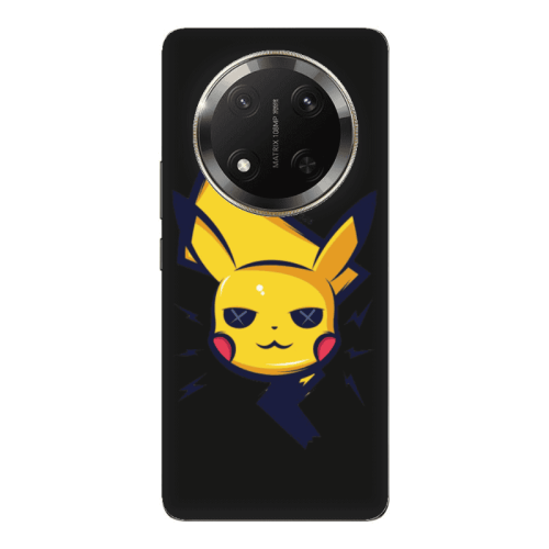 Honor Magic 7 Lite Pikachu Black Colored Silicone TPU Θήκη