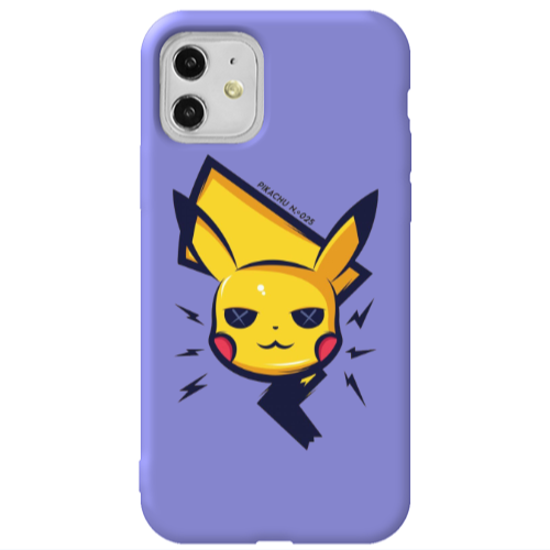Apple iPhone 11  Pikachu Purple Colored Silicone TPU Θήκη
