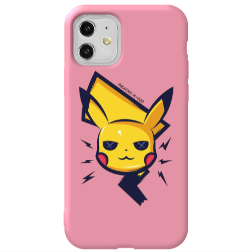 Apple iPhone 11  Pikachu Pink Colored Silicone TPU Θήκη