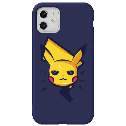 Apple iPhone 11  Pikachu Dark blue Colored Silicone TPU Θήκη