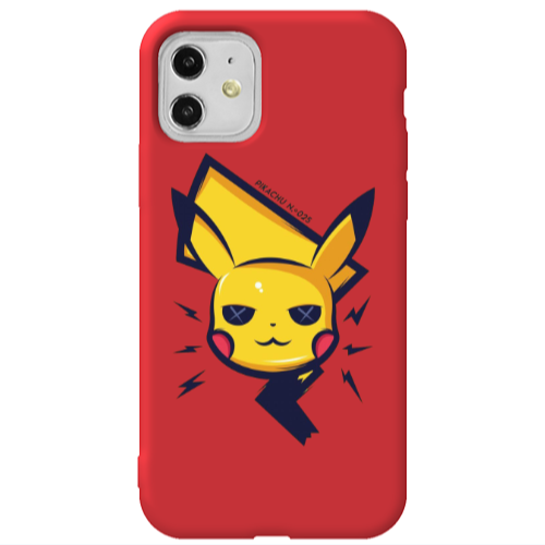 Apple iPhone 11  Pikachu Red Colored Silicone TPU Θήκη