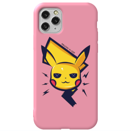 Apple iPhone 11 Pro Pikachu Pink Colored Silicone TPU Θήκη