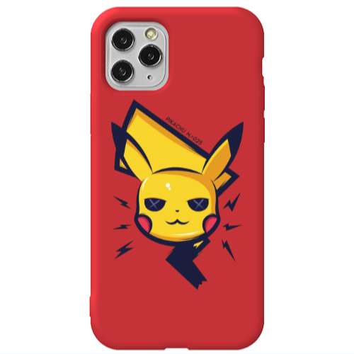 Apple iPhone 11 Pro Pikachu Red Colored Silicone TPU Θήκη