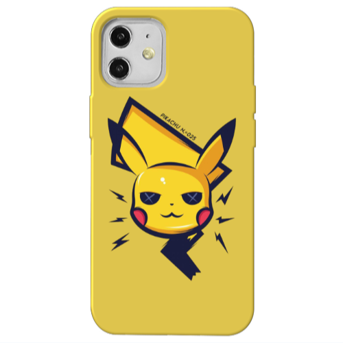 Apple iPhone 12 Pikachu Yellow Colored Silicone TPU Θήκη