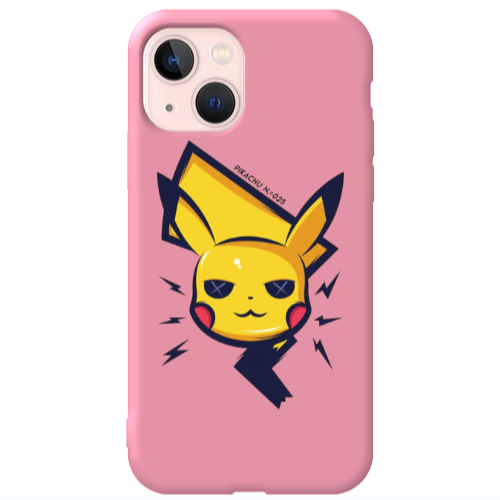 Apple iPhone 13 Pikachu Pink Colored Silicone TPU Θήκη