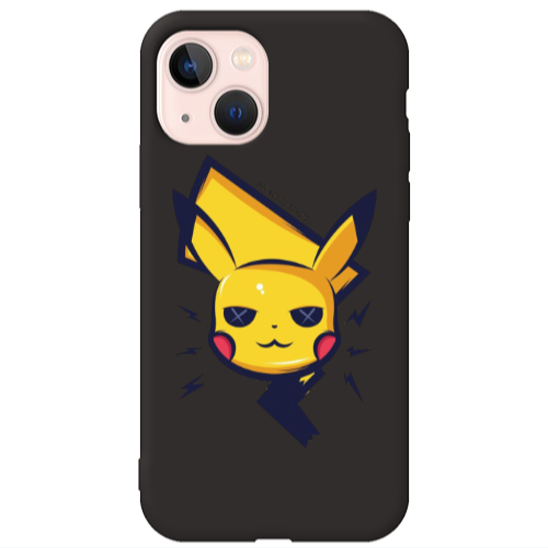 Apple iPhone 13 Pikachu Black Colored Silicone TPU Θήκη