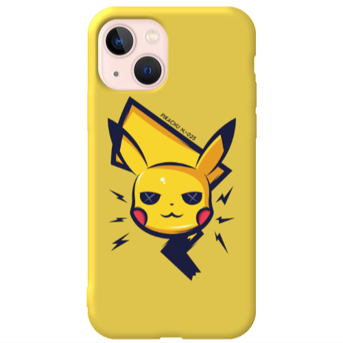 Apple iPhone 13 Pikachu Yellow Colored Silicone TPU Θήκη