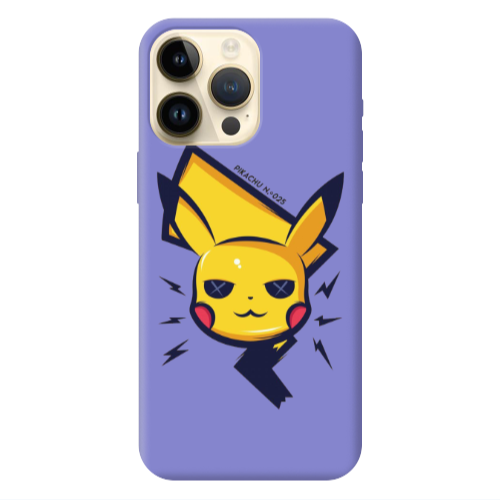 Apple iPhone 13 Pro Max Pikachu Purple Colored Silicone TPU Θήκη