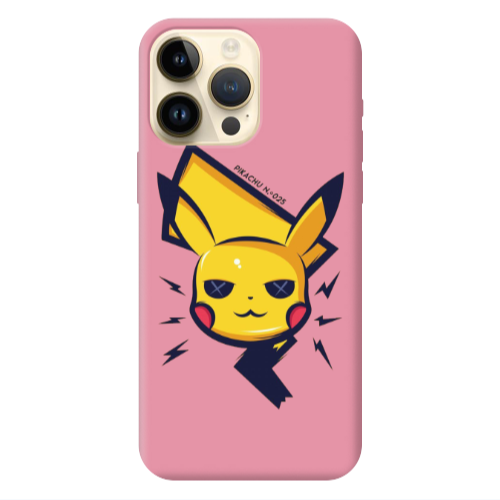 Apple iPhone 13 Pro Max Pikachu Pink Colored Silicone TPU Θήκη