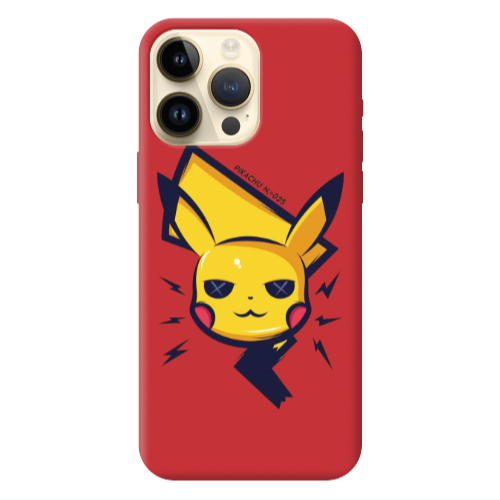 Apple iPhone 13 Pro Max Pikachu Red Colored Silicone TPU Θήκη