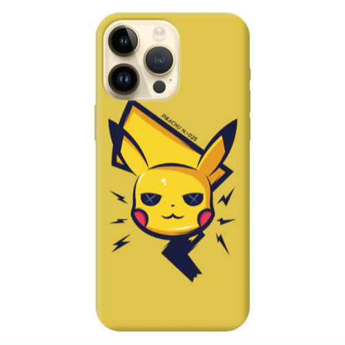 Apple iPhone 13 Pro Max Pikachu Yellow Colored Silicone TPU Θήκη