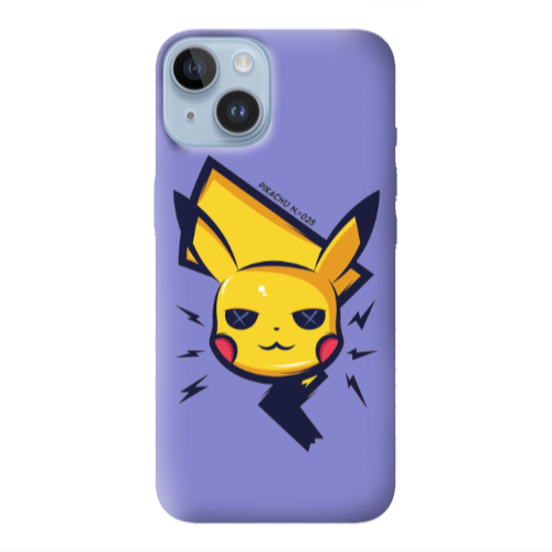 Apple iPhone 14  Pikachu Purple Colored Silicone TPU Θήκη