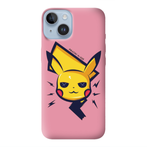 Apple iPhone 14 Plus Pikachu Pink Colored Silicone TPU Θήκη