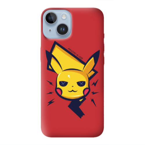 Apple iPhone 14 Plus Pikachu Red Colored Silicone TPU Θήκη