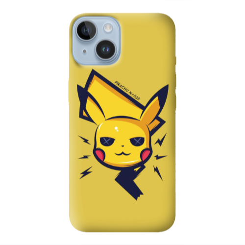 Apple iPhone 14 Plus Pikachu Yellow Colored Silicone TPU Θήκη