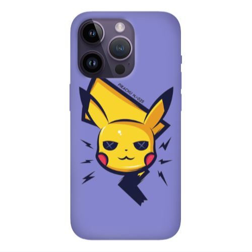 Apple iPhone 14 Pro  Pikachu Purple Colored Silicone TPU Θήκη