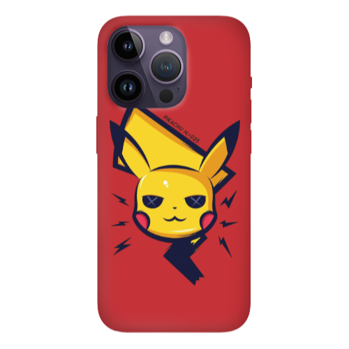Apple iPhone 14 Pro  Pikachu Red Colored Silicone TPU Θήκη