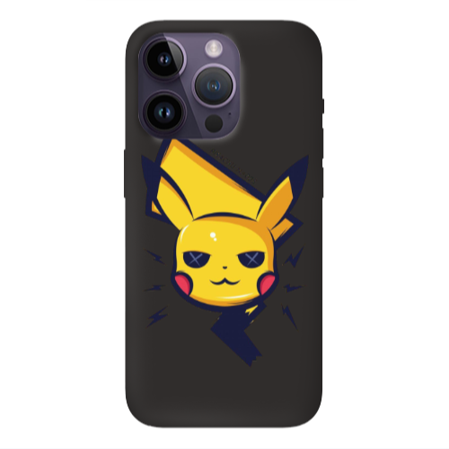 Apple iPhone 14 Pro Max Pikachu Black Colored Silicone TPU Θήκη