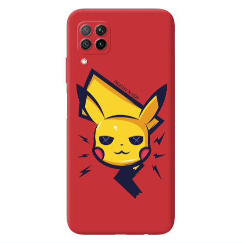 Huawei P40 Lite Pikachu Red Colored Silicone TPU Θήκη