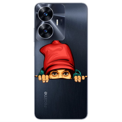Realme Note 50 Hidden Girl Transparent Silicone TPU Θήκη