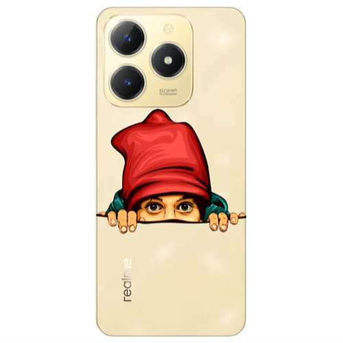 Realme C61 Hidden Girl Transparent Silicone TPU Θήκη