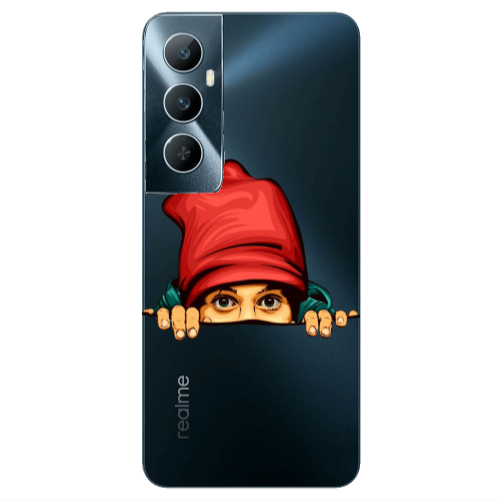 Realme C65 Hidden Girl Transparent Silicone TPU Θήκη