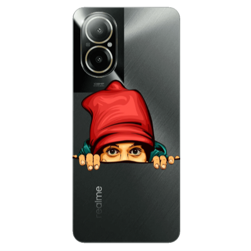 Realme C67 Hidden Girl Transparent Silicone TPU Θήκη