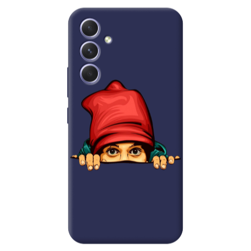 Samsung A36 Hidden Girl Dark blue Colored Silicone TPU Θήκη