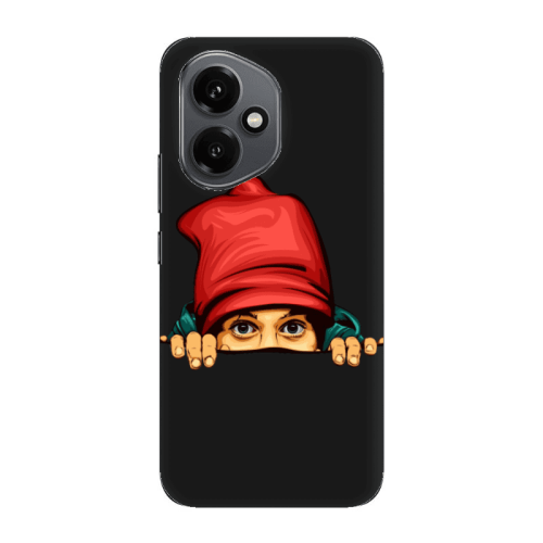 Honor Magic 400 Hidden Girl Black Colored Silicone TPU Θήκη