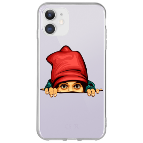 Apple iPhone 12 Hidden Girl Transparent Silicone TPU Θήκη