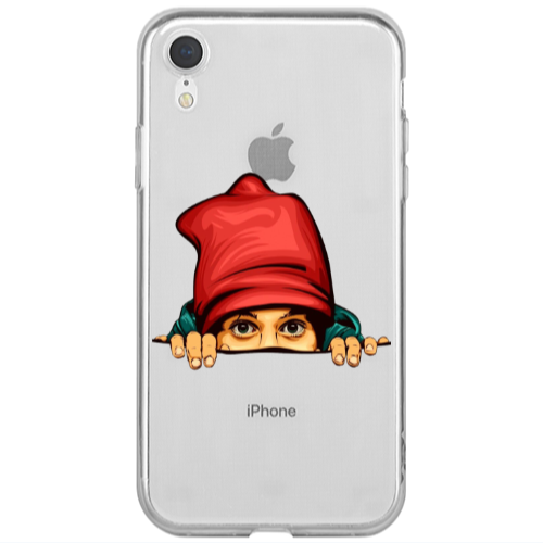 Apple iPhone Xr Hidden Girl Transparent Silicone TPU Θήκη