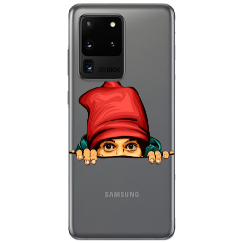 Samsung S20 Ultra Hidden Girl Transparent Silicone TPU Θήκη