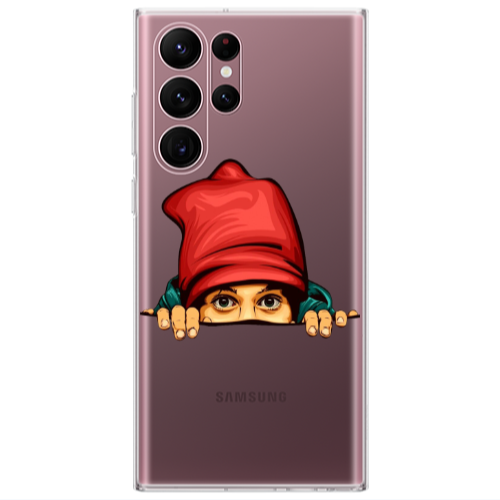 Samsung S22 Ultra Hidden Girl Transparent Silicone TPU Θήκη
