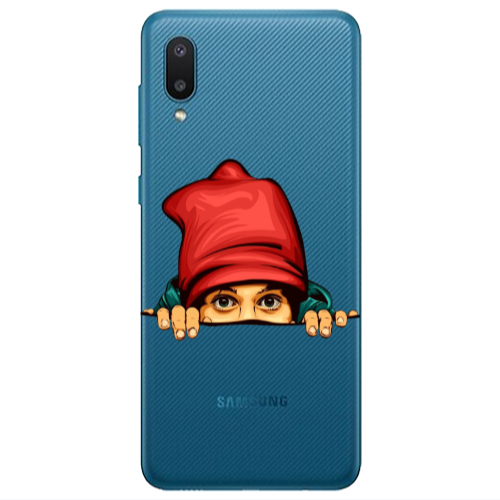 Samsung A02 Hidden Girl Transparent Silicone TPU Θήκη