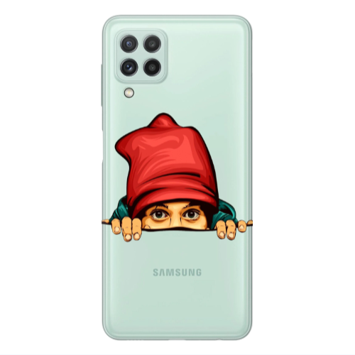 Samsung A22 4G Hidden Girl Transparent Silicone TPU Θήκη