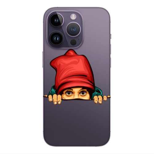Apple iPhone 14 Pro Max Hidden Girl Transparent Silicone TPU Θήκη