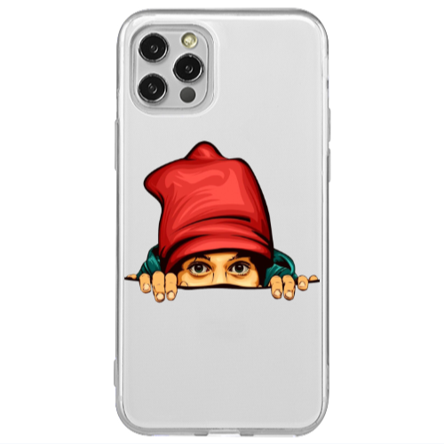 Apple iPhone 12 Pro Hidden Girl Transparent Silicone TPU Θήκη