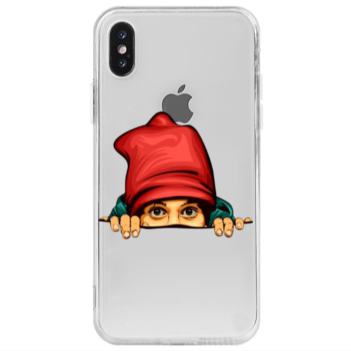 Apple iPhone Xs Max Hidden Girl Transparent Silicone TPU Θήκη