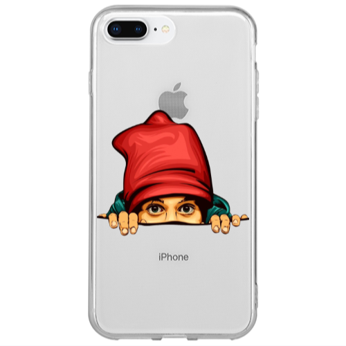 Apple iPhone 7 Plus Hidden Girl Transparent Silicone TPU Θήκη
